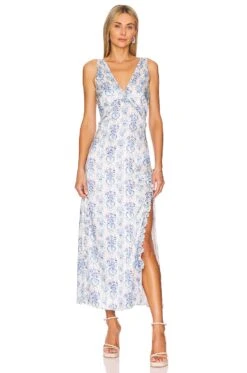 LoveShackFancy Kendall Maxi Dress Frosted Shores