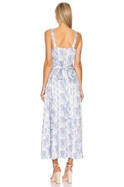 LoveShackFancy Kendall Maxi Dress Frosted Shores -LoveShackFancy Shop LESH WD642 V3