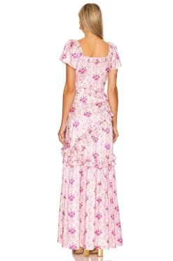 LoveShackFancy Kenya Maxi Dress Orchid Blast -LoveShackFancy Shop LESH WD645 V3