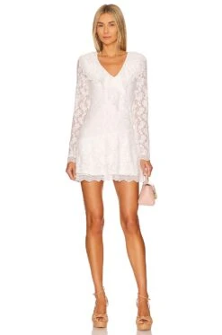 LoveShackFancy X REVOLVE Athala Mini Dress True White