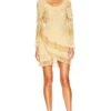 LoveShackFancy Angora Mini Dress Nougat
