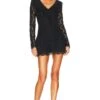LoveShackFancy Athala Mini Dress Black -LoveShackFancy Shop LESH WD668 V1