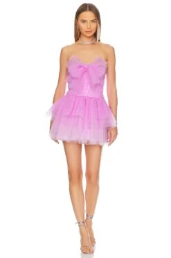 LoveShackFancy Faron Dress Malibu Magenta -LoveShackFancy Shop LESH WD700 V4