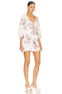 LoveShackFancy Kyndra Dress Paradise Pink -LoveShackFancy Shop LESH WD707 V2