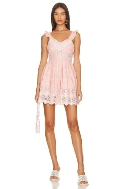 LoveShackFancy Mochi Dress Bubble Bath Pink