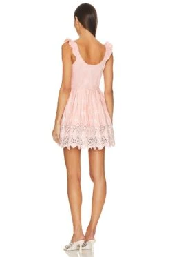 LoveShackFancy Mochi Dress Bubble Bath Pink -LoveShackFancy Shop LESH WD716 V3