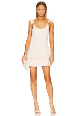 LoveShackFancy Divina Dress Champagne