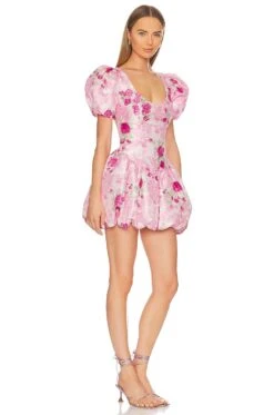 LoveShackFancy Nelisia Dress Pink Ivy -LoveShackFancy Shop LESH WD720 V2