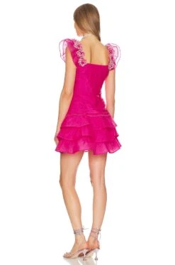 LoveShackFancy Chaya Dress Flirty Fuschia 7 LoveShackFancy Chaya Dress Flirty Fuschia -LoveShackFancy Shop LESH WD721 V3