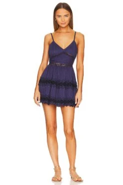 LoveShackFancy Cinnamon Dress Midnight -LoveShackFancy Shop LESH WD724 V1 1