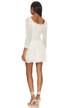 LoveShackFancy Deeba Dress Cream -LoveShackFancy Shop LESH WD732 V3