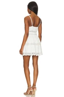 LoveShackFancy Cinnamon Dress True White -LoveShackFancy Shop LESH WD736 V3