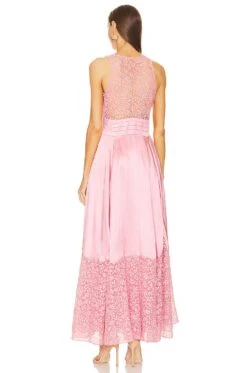 LoveShackFancy Mirette Gown Powder Pink -LoveShackFancy Shop LESH WD737 V3