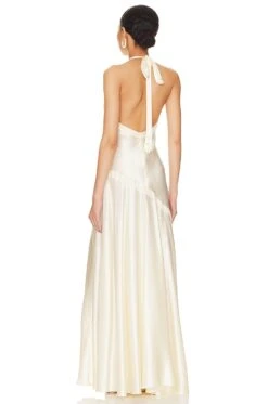 LoveShackFancy Braylon Gown Ivory 7 LoveShackFancy Braylon Gown Ivory -LoveShackFancy Shop LESH WD738 V3