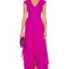 LoveShackFancy Tini Gown Flirty Fuschia -LoveShackFancy Shop LESH WD740 V1