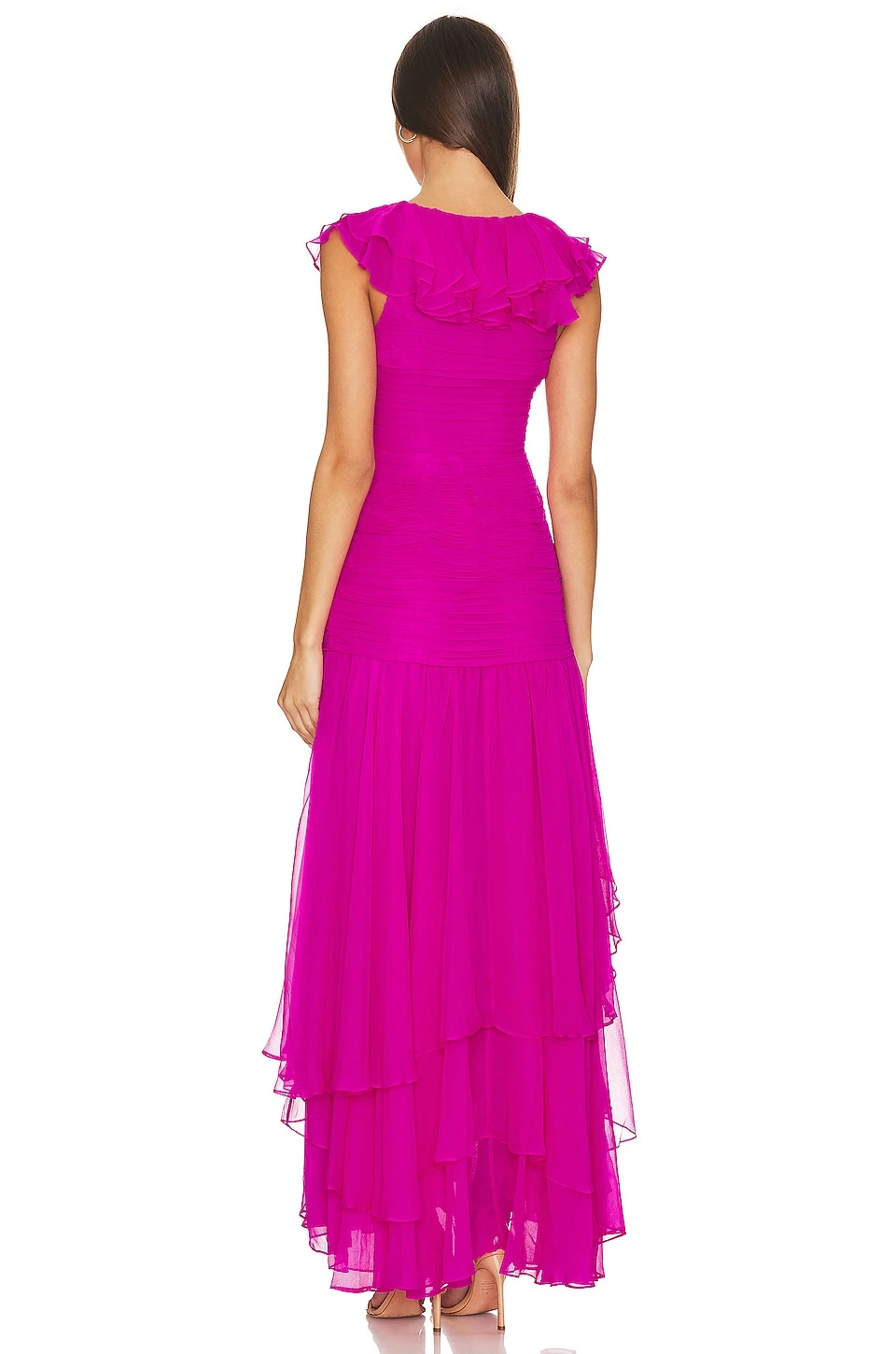 LoveShackFancy Tini Gown Flirty Fuschia 5 LoveShackFancy Tini Gown Flirty Fuschia - Image 3
