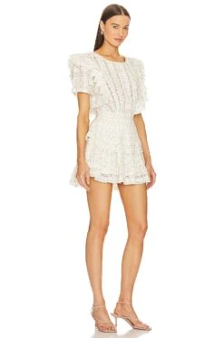 LoveShackFancy Natasha Dress Sandy Fields -LoveShackFancy Shop LESH WD743 V2