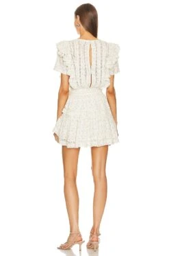 LoveShackFancy Natasha Dress Sandy Fields -LoveShackFancy Shop LESH WD743 V3