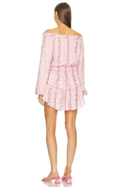 LoveShackFancy VESTIDO POPOVER Pink Malibu -LoveShackFancy Shop LESH WD745 V3