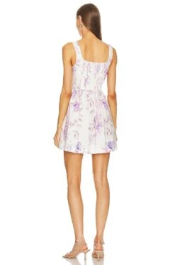 LoveShackFancy Lowery Dress Spanish Lilac -LoveShackFancy Shop LESH WD748 V3
