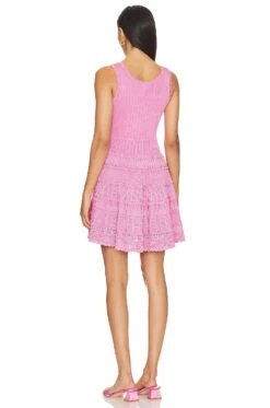 LoveShackFancy Diandra Dress Pink Moscato -LoveShackFancy Shop LESH WD753 V3