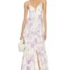 LoveShackFancy Garnita Dress Spanish Lilac -LoveShackFancy Shop LESH WD756 V1