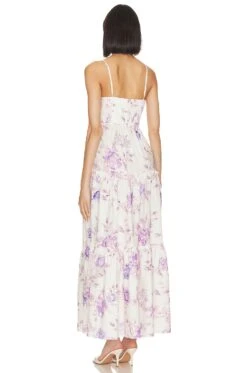 LoveShackFancy Garnita Dress Spanish Lilac -LoveShackFancy Shop LESH WD756 V3