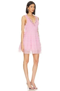 LoveShackFancy Minya Dress Millenial Pink -LoveShackFancy Shop LESH WD758 V2
