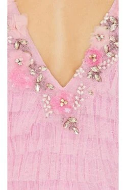 LoveShackFancy Minya Dress Millenial Pink -LoveShackFancy Shop LESH WD758 V4