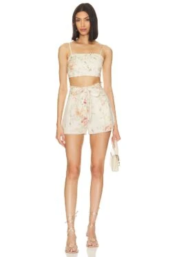 LoveShackFancy Tivey Short Burnt Orange 9 LoveShackFancy Tivey Short Burnt Orange -LoveShackFancy Shop LESH WF15 V4