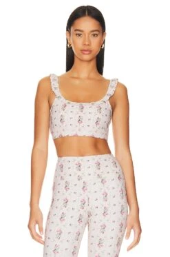 LoveShackFancy Palmira Bra Graham Cracker