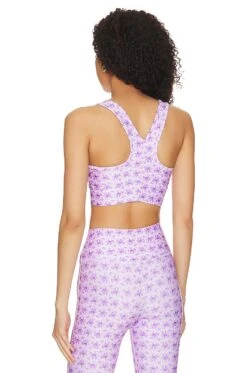 LoveShackFancy Barlow Sports Bra Violet Meadow -LoveShackFancy Shop LESH WI13 V3