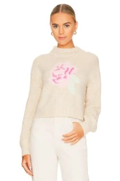 LoveShackFancy Roosevelt Pullover Wheatfield