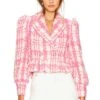 LoveShackFancy Braelynn Crop Jacket Majestic Pink -LoveShackFancy Shop LESH WO10 V1