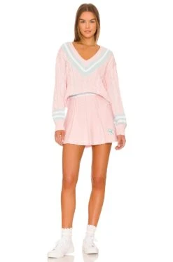 LoveShackFancy Roz Skirt Pink Sands -LoveShackFancy Shop LESH WQ248 V5