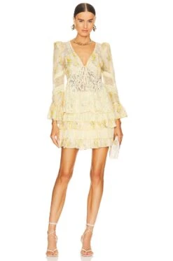 LoveShackFancy Melrita Skirt Lemon Daydream -LoveShackFancy Shop LESH WQ281 V4