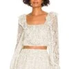 LoveShackFancy Dorabella Crop Top White Garden Stream -LoveShackFancy Shop LESH WS216 V1