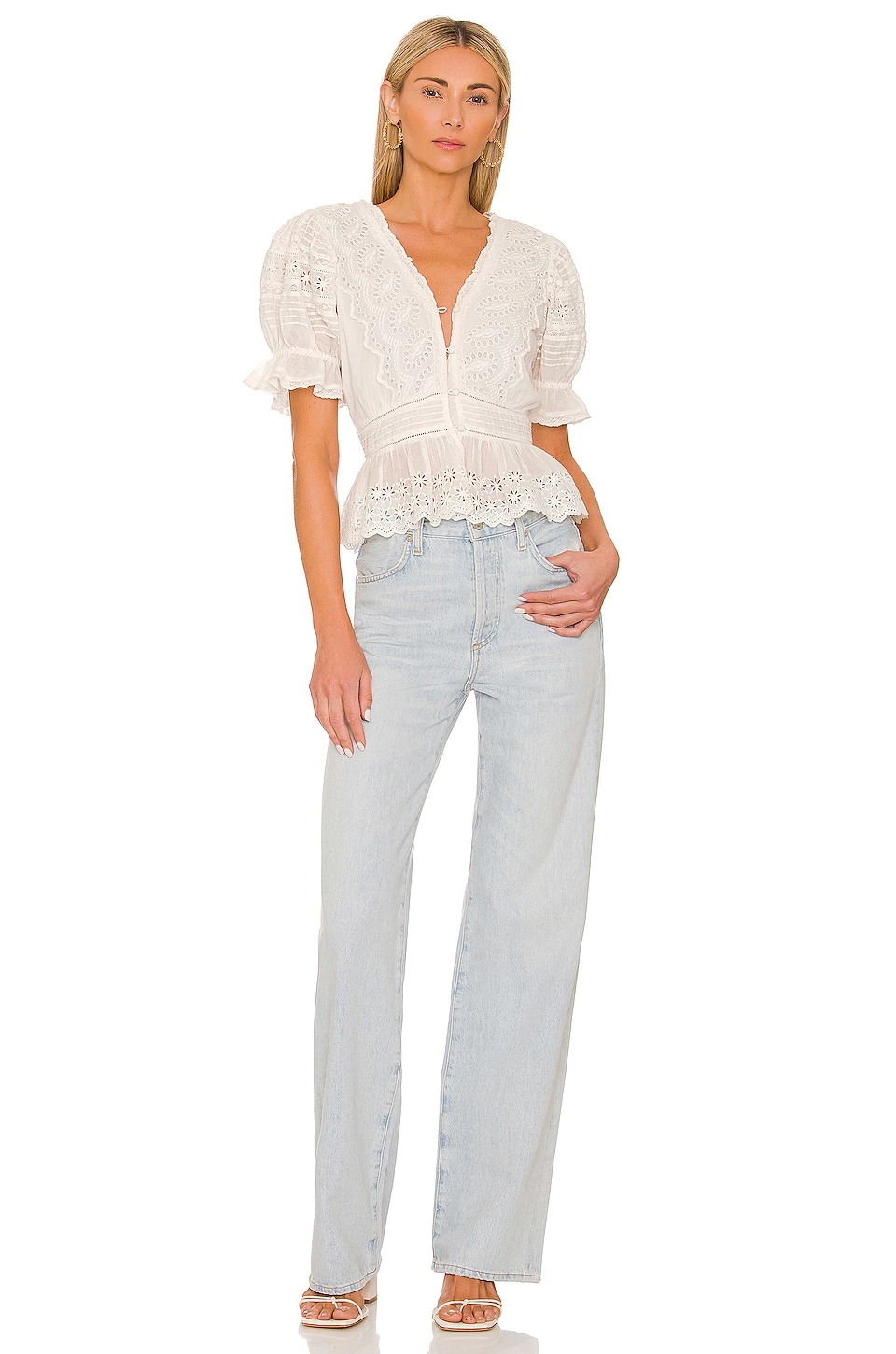 LoveShackFancy Annalee Top Ivory 6 LoveShackFancy Annalee Top Ivory - Image 4