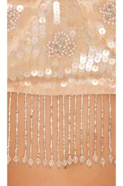 LoveShackFancy Maeva Crop Top Peach Medley -LoveShackFancy Shop LESH WS238 V5