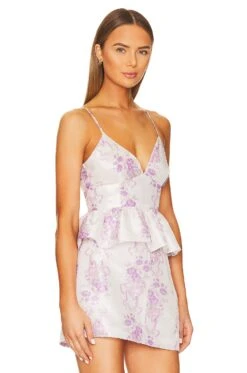 LoveShackFancy Tavin Top French Lilac -LoveShackFancy Shop LESH WS263 V2