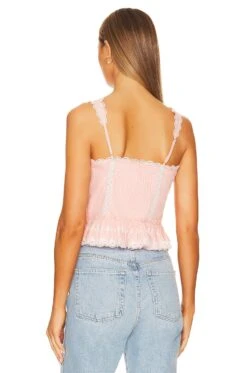 LoveShackFancy Skipper Bustier Bubble Bath Pink -LoveShackFancy Shop LESH WS264 V3