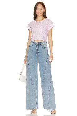 LoveShackFancy CAMISETA RUBIN Violet Meadow -LoveShackFancy Shop LESH WS266 V4