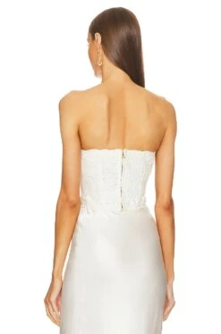 LoveShackFancy Arno Bustier Antique White -LoveShackFancy Shop LESH WS267 V3