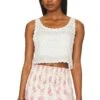 LoveShackFancy Luvita Crop Top True White