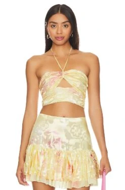 LoveShackFancy Balton Top Yellow Melon