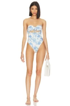 LoveShackFancy Baylor One Piece Cobalt Pop