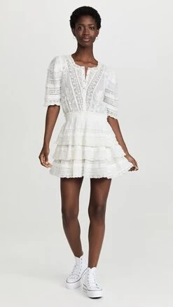 LoveShackFancy Quincy Dress -LoveShackFancy Shop lshac30949102ca 1635350100011 2 0. UX357 QL90