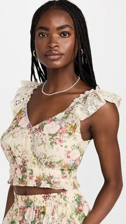 LoveShackFancy Drea Crop Top