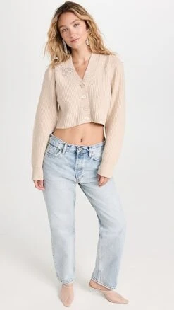 LoveShackFancy Larsa Crop Cardigan -LoveShackFancy Shop lshac310571c01e 1660752946476 2 0. UX357 QL90