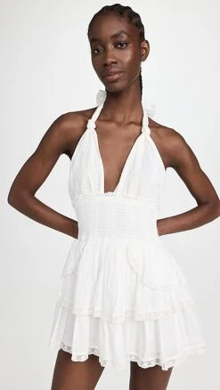 LoveShackFancy Deanna Halter Dress